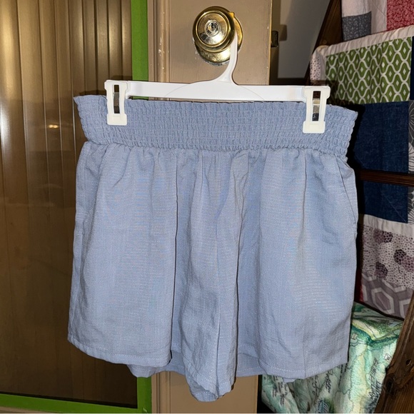 Time and Tru High Waist Light Blue Shorts - Picture 1 of 3
